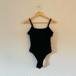 Madewell Thon Tank Black Bodysuit NWT